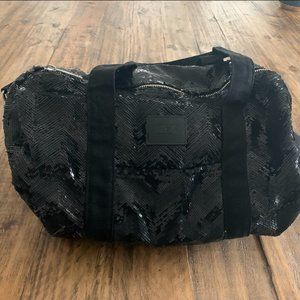PINK Victoria's Secret Black Sequin Duffle Bag